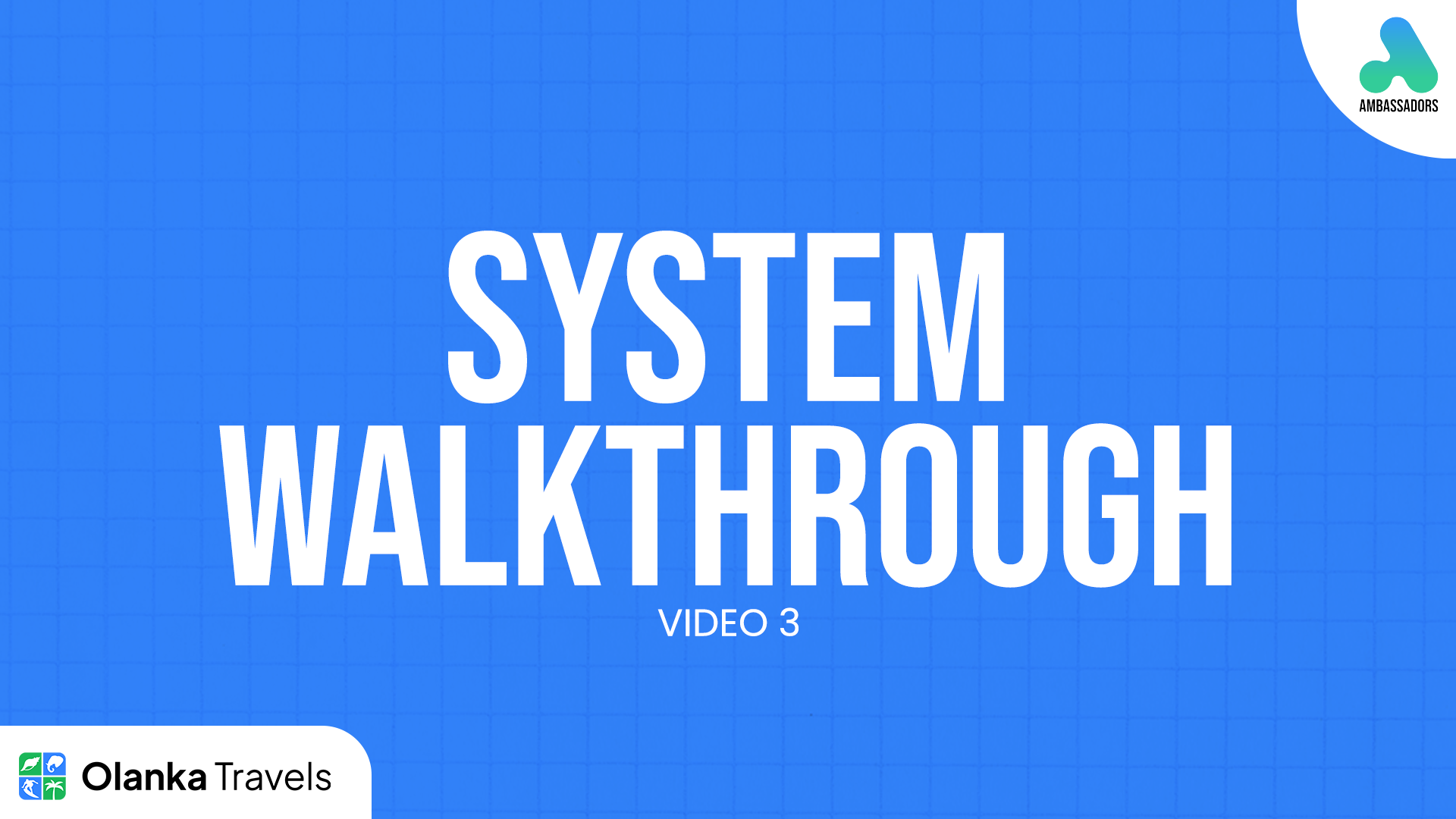 System Walkthrough video thumbnail